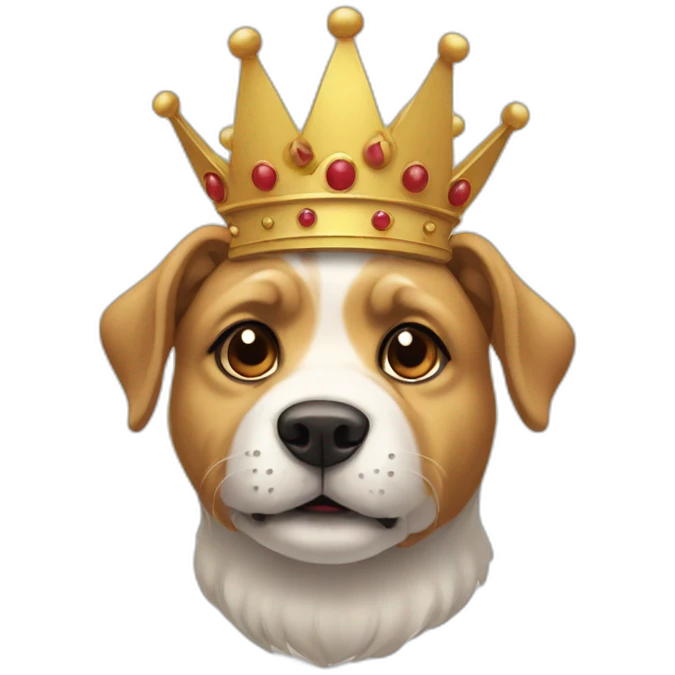  cuet dog with crown emoji
