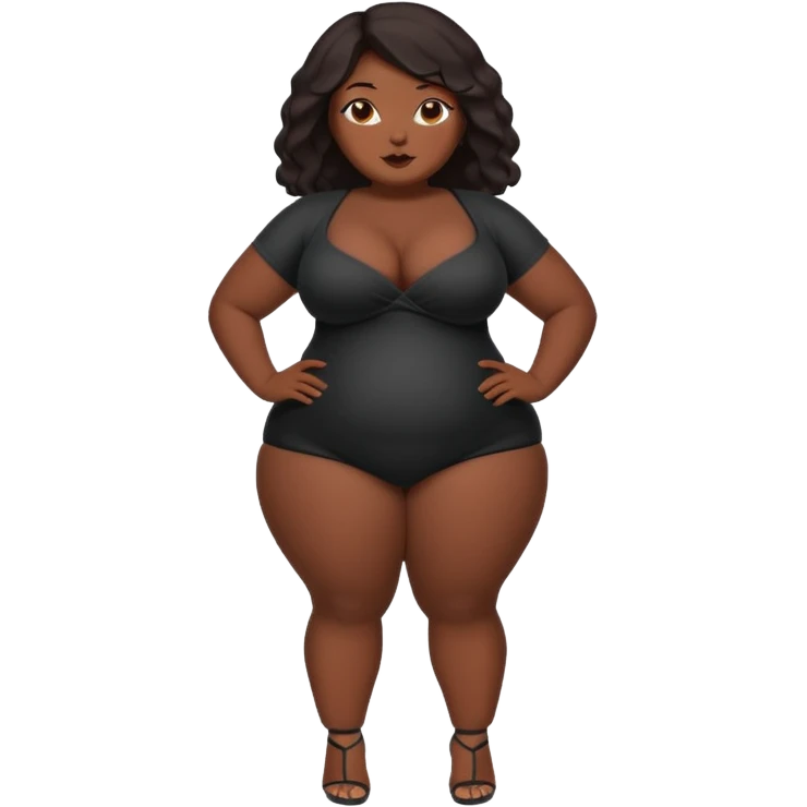 Chubby black sexy woman emoji