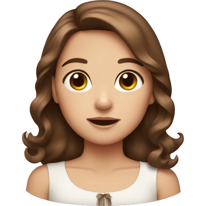 brown hair bow girl emoji