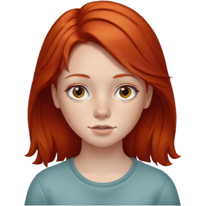 red hair young girl emoji