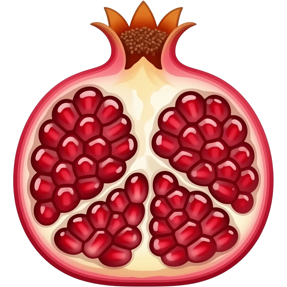 A pomegranate well red and juicy emoji