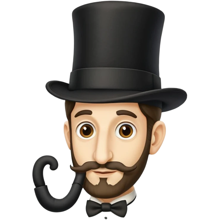 make me a sterotypical jewish man. nose longer than his face, jewish tophat and 2 long curls of hair going down the sides of his head from underneath the hat. emoji