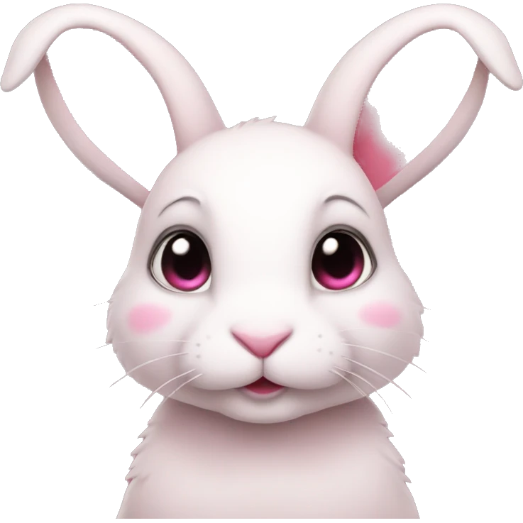 rabbit pink heart emoji