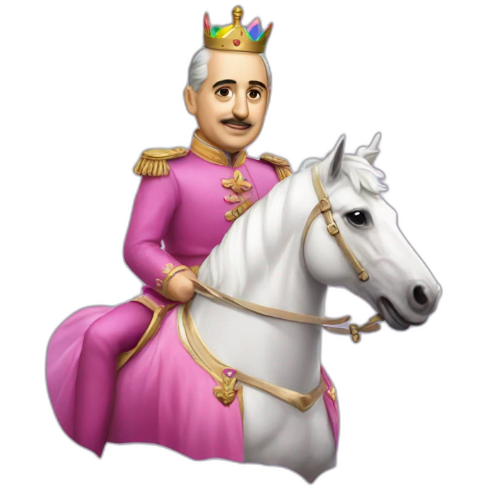 Francisco franco in a unicorn lgtbi emoji