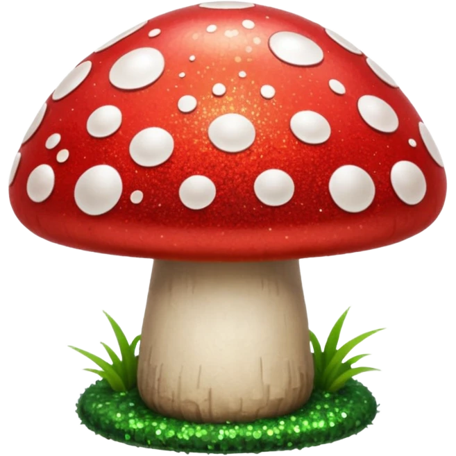 red glitter mushroom emoji