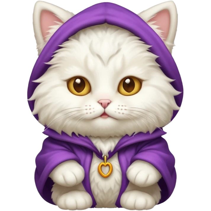 white cat with funny costume emoji