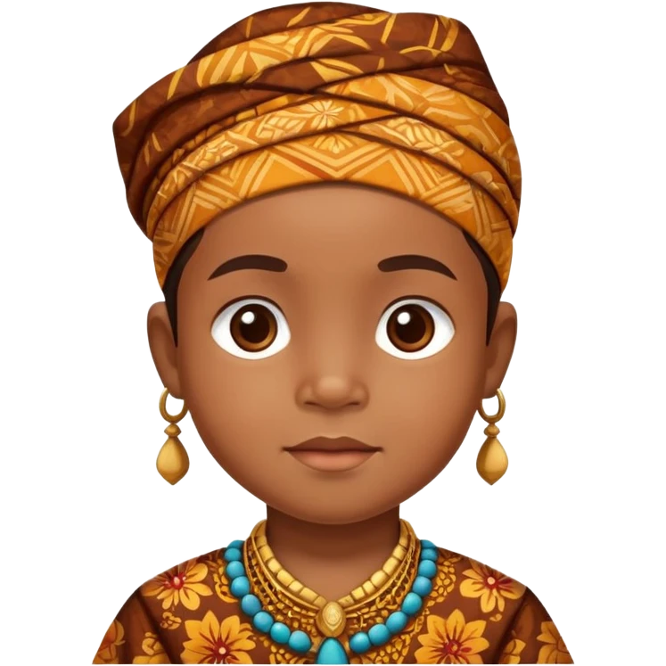 Indonesian child wearing traditional batik clothing emoji