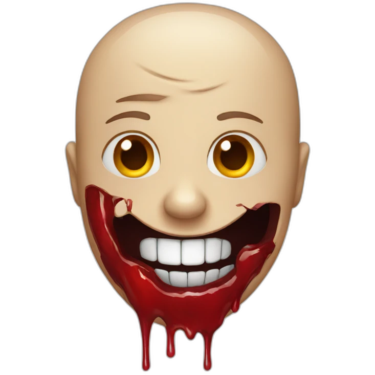 blood smiling emoji