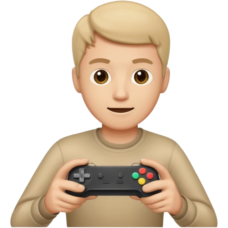 Homme qui joue à la console emoji