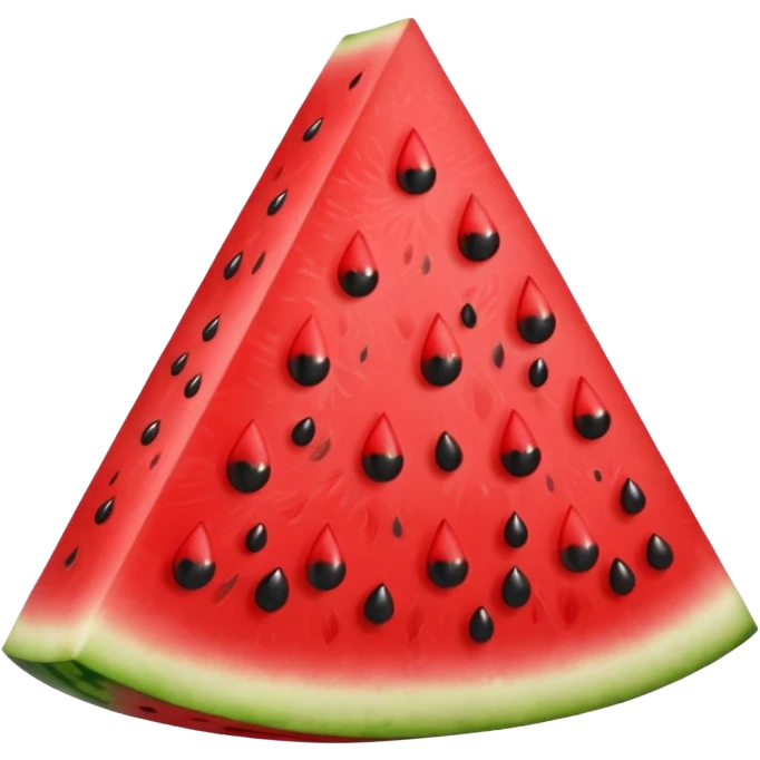 Cartoon Watermelon triangle one slice small seet emoji