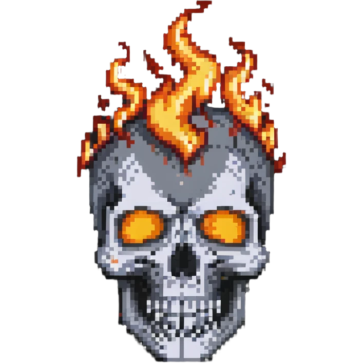 skull with flames emoji