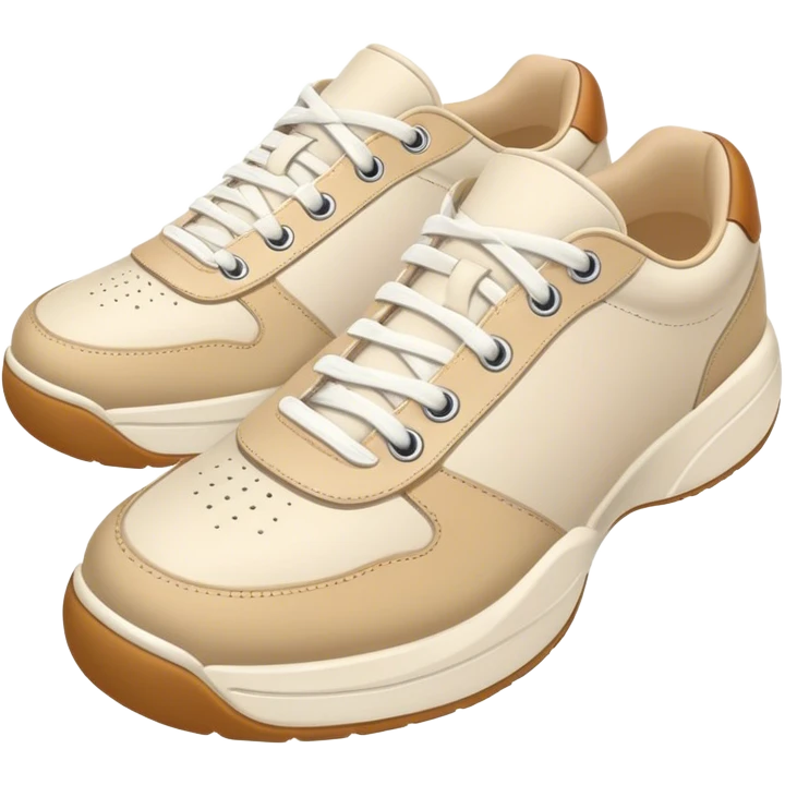 beige and white chunky tennis shoes emoji
