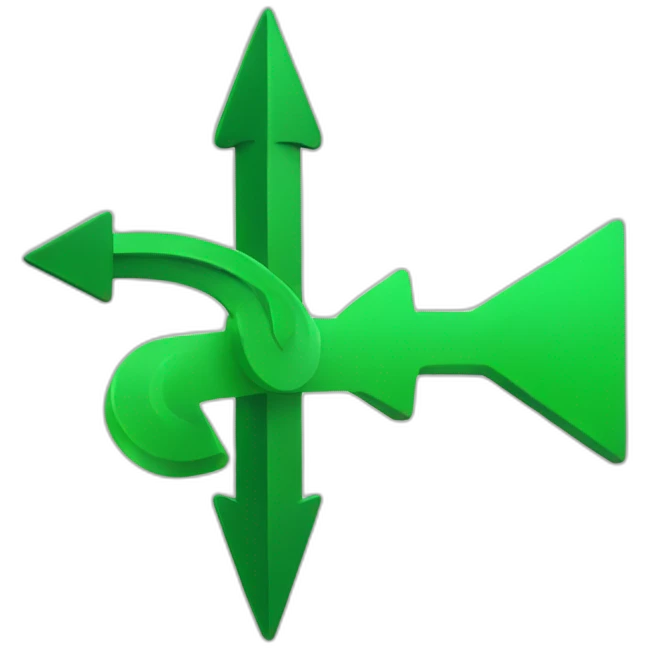 green arrow up analytics emoji