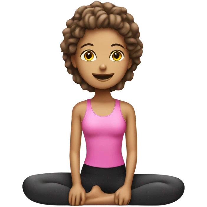 pilates girl with pink emoji