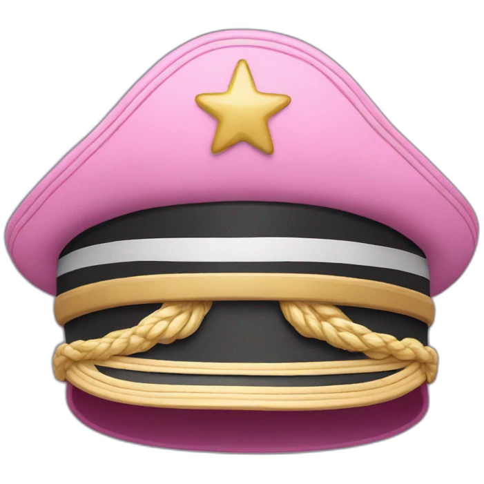 Pink captain hat emoji