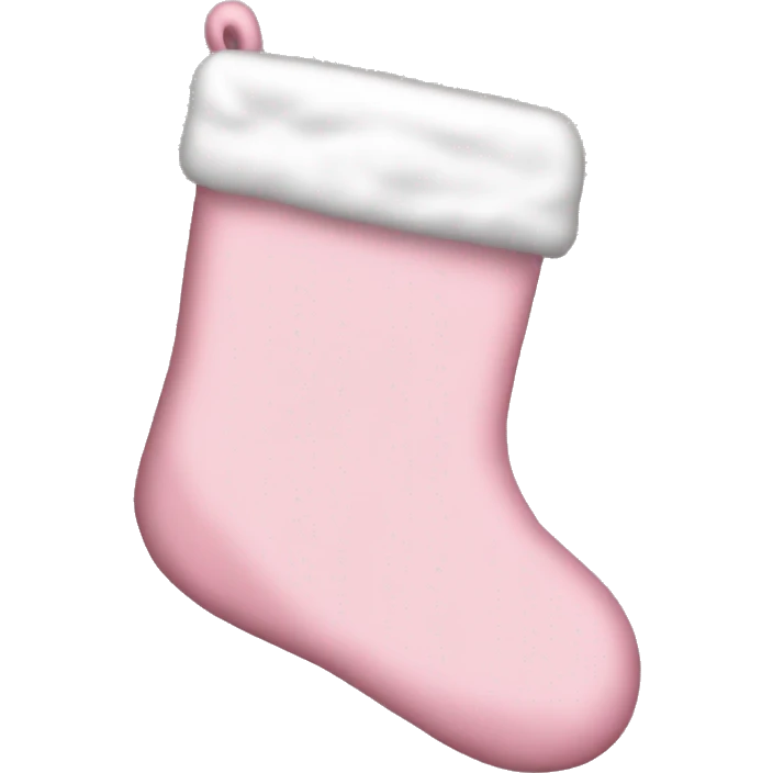  light pink Christmas stocking emoji