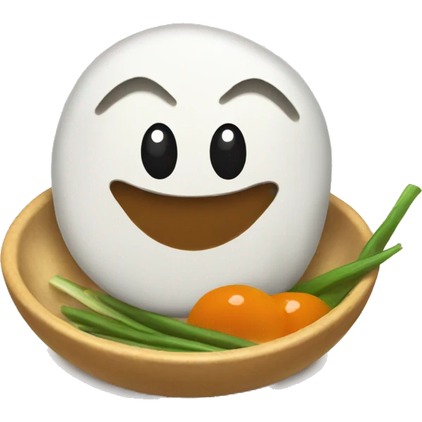 Idly with sambar emoji