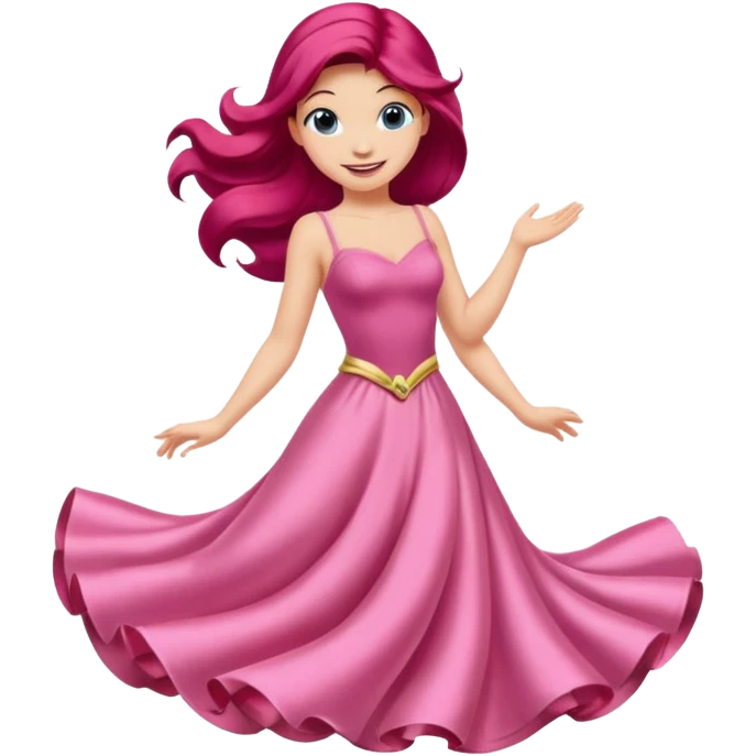 princess ariel in pink dress  emoji