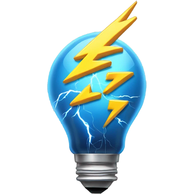 A brain with a lightning bolt going through it, symbolizing creativity, inspiration, or a "lightbulb moment." emoji