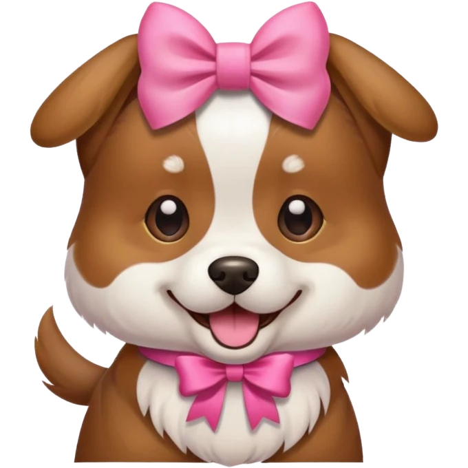 dog with a pink bow emoji