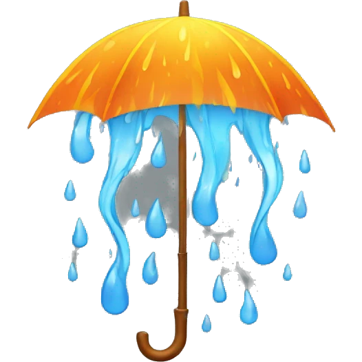 Rain with wind and fire emoji