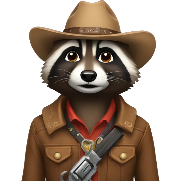 raccoon cowboy emoji