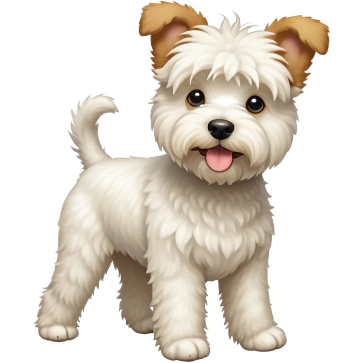 White Straw Terrier Dog emoji