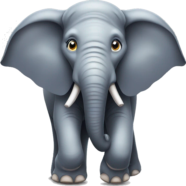 A shocked elephant emoji
