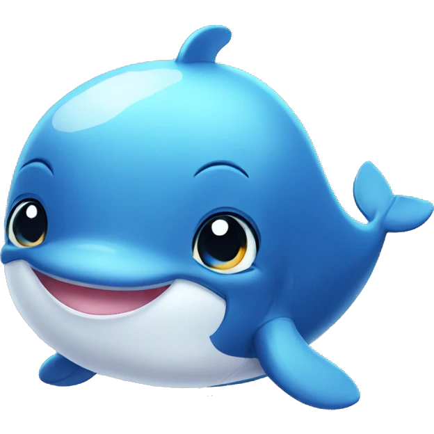 Cute baby whale emoji