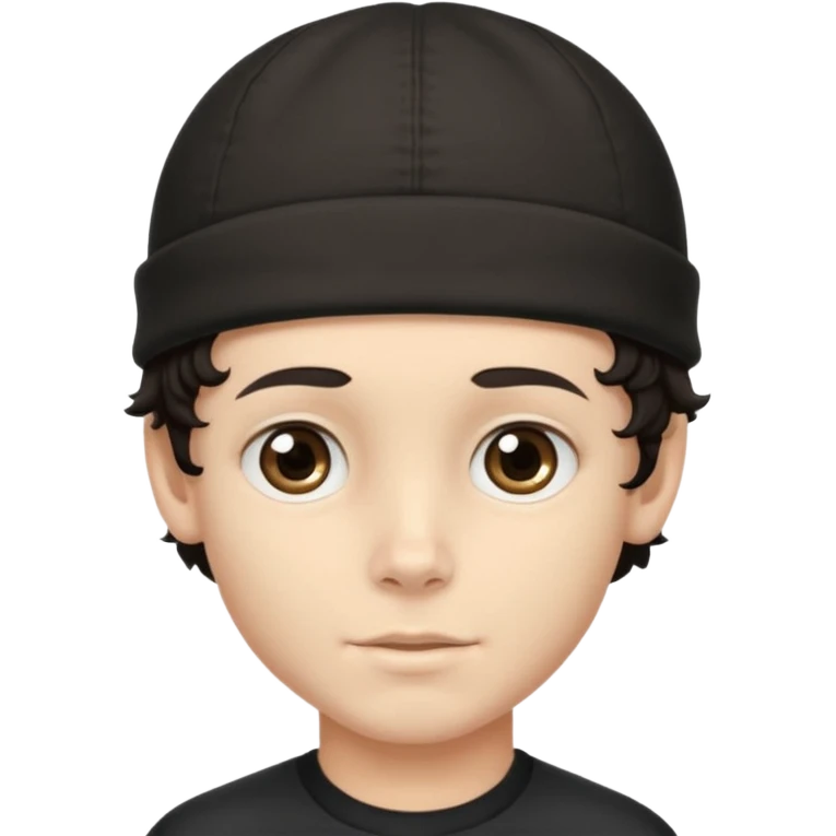 young boy dark hair with skullcap and curly sidelocks emoji