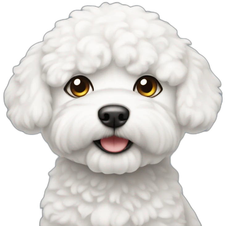 perro bichon blanco emoji