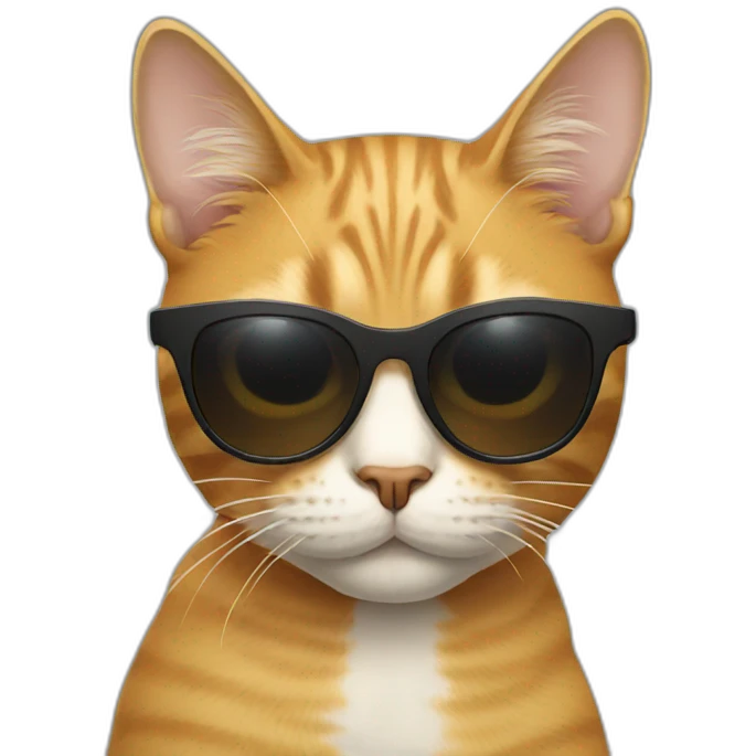 Cat with sunglasses emoji