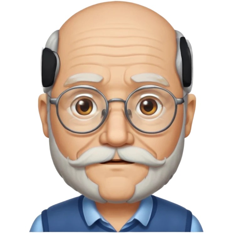 old glasses man with beard emoji
