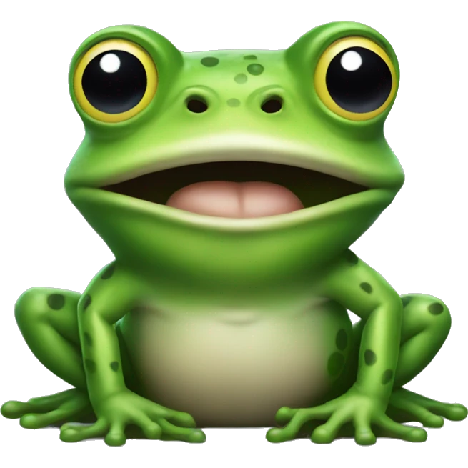 Freaky frog emoji