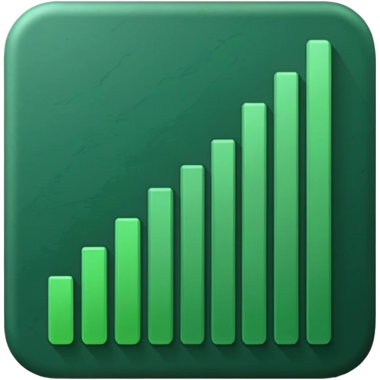 dark green growth graph emoji