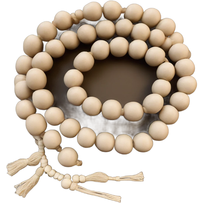 Mala beads beige  emoji