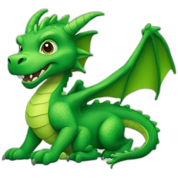 dragon in green colour emoji