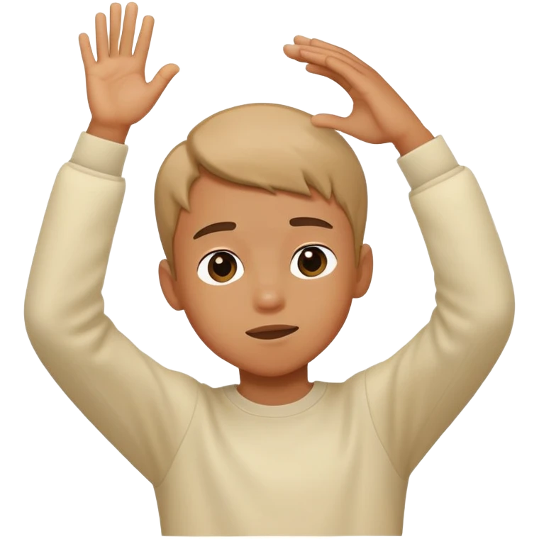 Boy doing a dab emoji