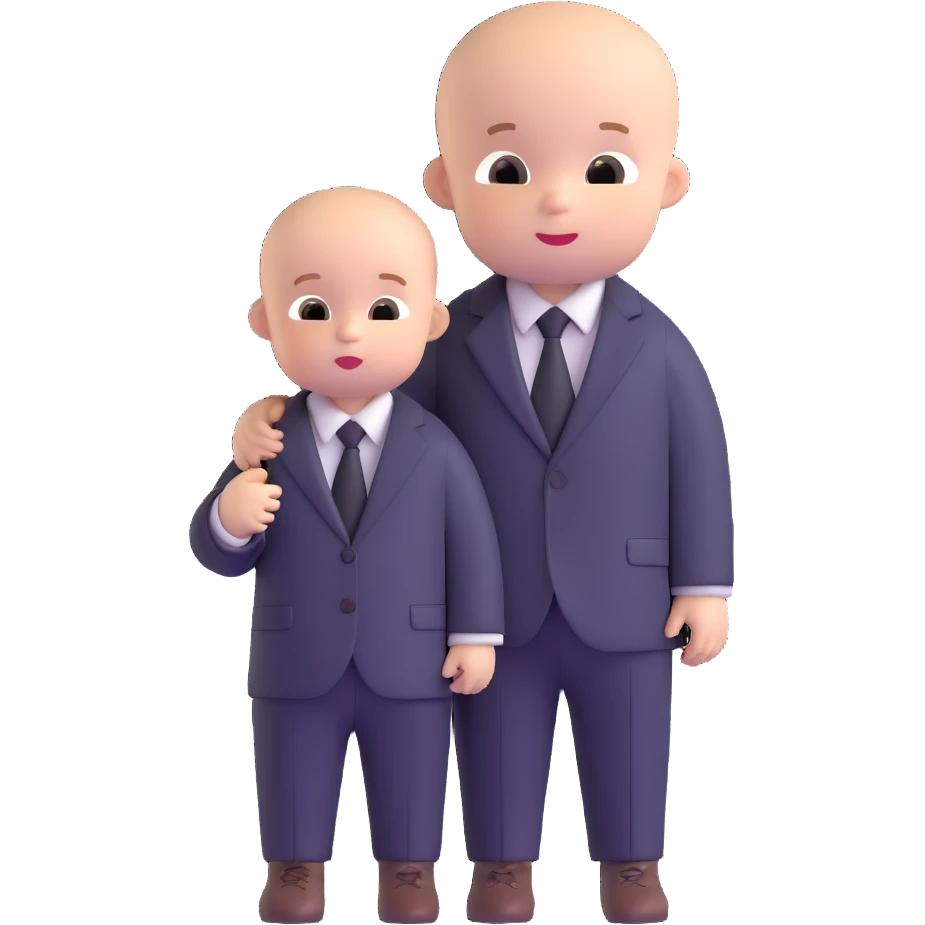 adorable baby mafia boss in oversized suit emoji