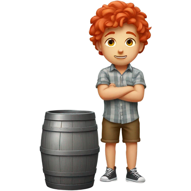 Red head boy doing a keg stand emoji