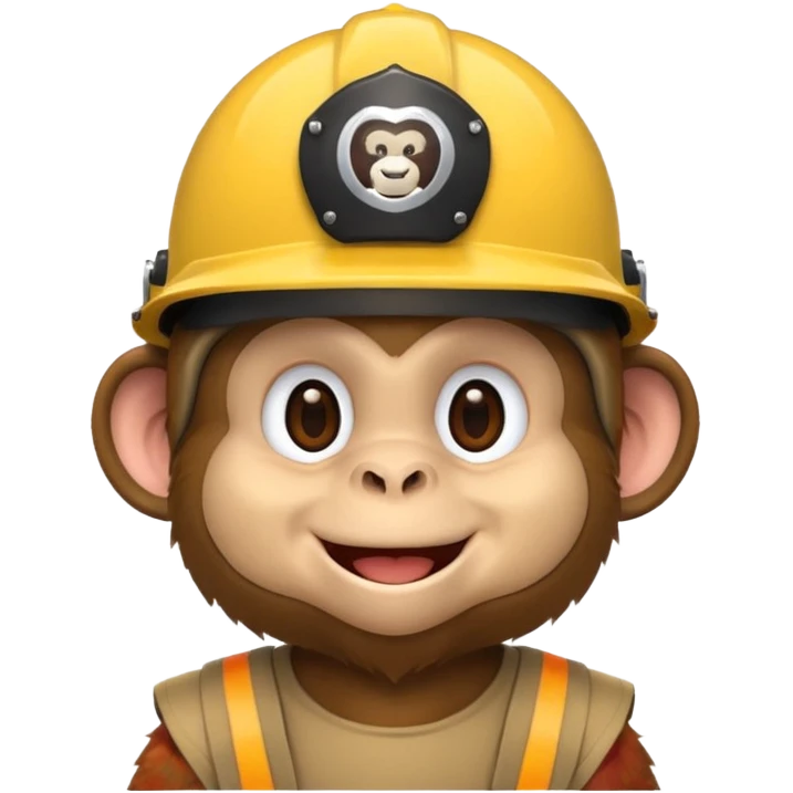 monkey with helmet emoji