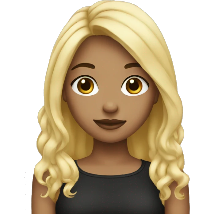 Black heart blonde girl emoji