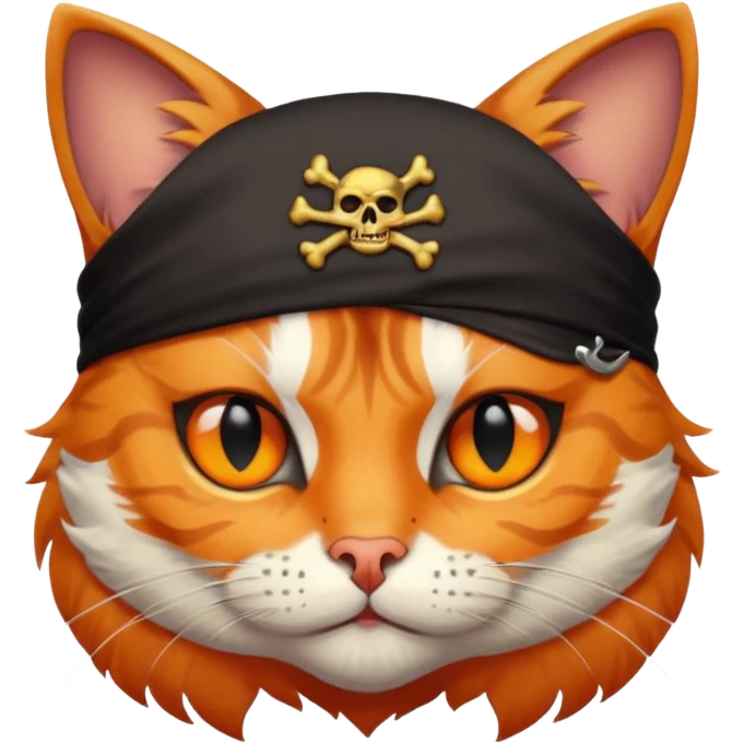 pirate cat with eye patch emoji