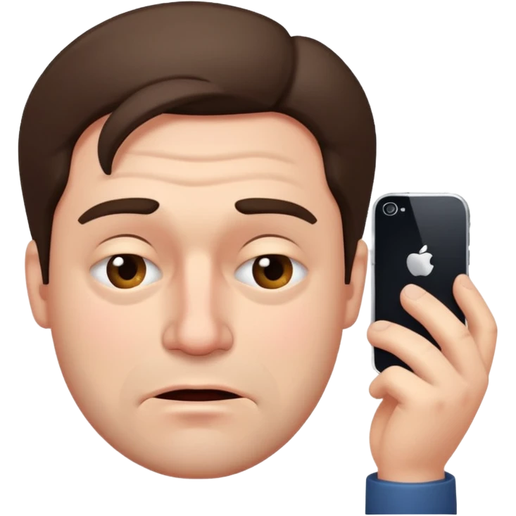 Drunk man who doesn’t know how to work iphone emoji