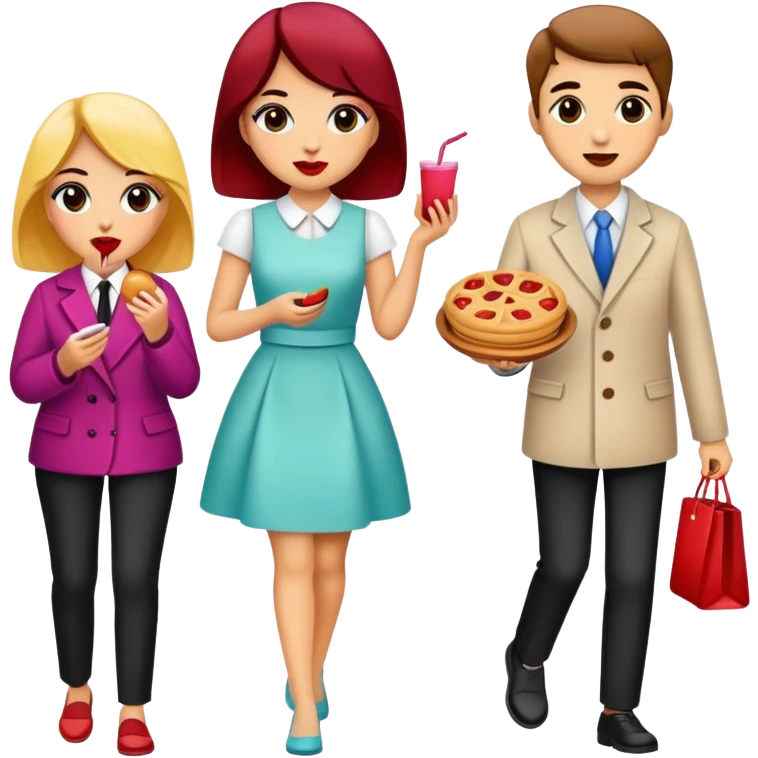 косметика, гулять, еды,  emoji