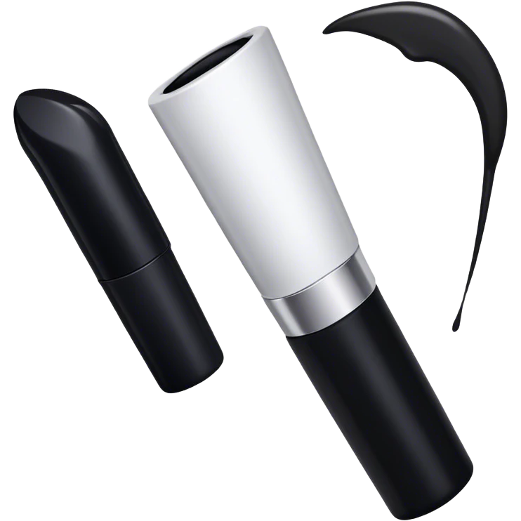 Black lipstick tube emoji