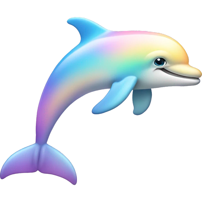 Iridescent pastel gradient dolphin emoji
