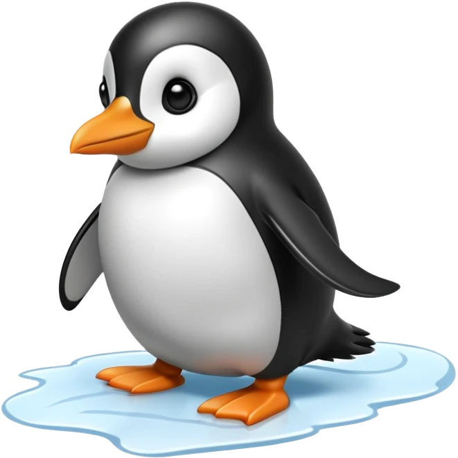 penguin skidding emoji