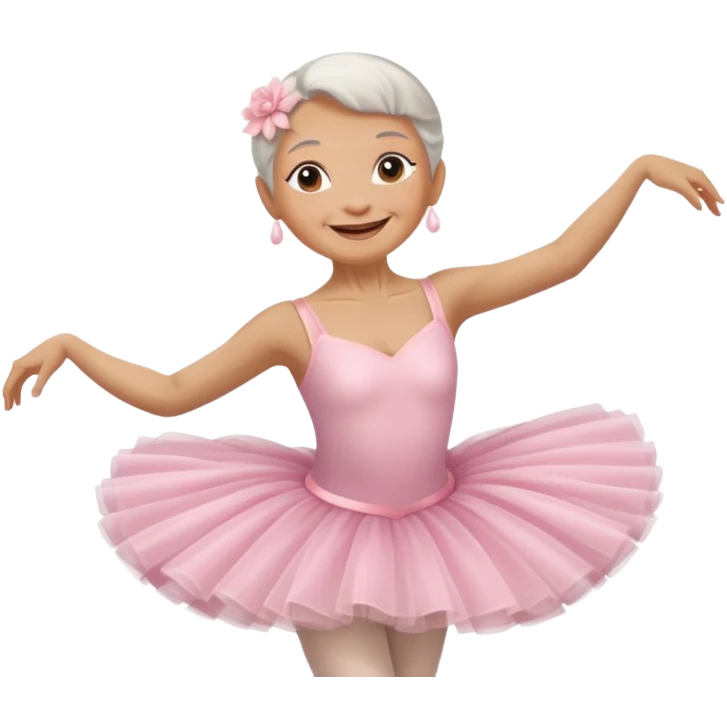 Ballerina old woman emoji