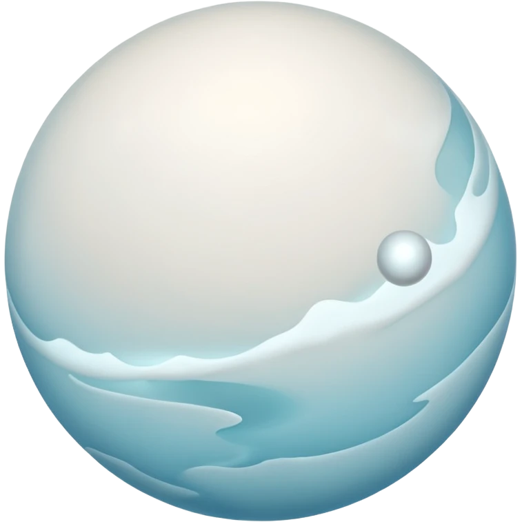 sphere globe planet, surface covered with white gas emoji